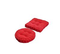Coussin de Méditation Coussins de sol carrés et ronds for adultes enfants, coussins méditation, d'assise, banc yoga touffeté, tatami à bascule Salon(Red,45cm round)