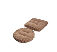 Coussin de Méditation Coussins de sol carrés et ronds for adultes enfants, coussins méditation, d'assise, banc yoga touffeté, tatami à bascule Salon(Coffee,50cm round)