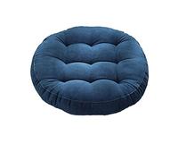 Coussin de méditation Coussins ronds de méditation, grands coussins sol for enfants et adultes, d'assise, yoga, salon, bureau(Blue,Round 55cm)