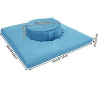 Coussin de méditation, design ergonomique, usage polyvalent, bleu, Voir ci-dessous pour les descriptions des tailles