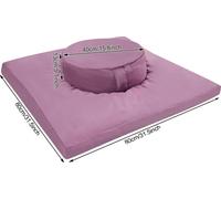 Coussin de méditation, design ergonomique, usage polyvalent, lilas, Voir ci-dessous pour les descriptions des tailles