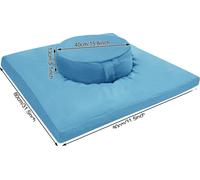 Coussin de méditation, matériaux durables, design confortable, bleu