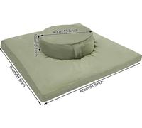 Coussin de méditation, matériaux durables, design confortable, vert