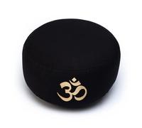 Coussin de méditation noir avec OM coton(OCS) -- 33x17 cm ; ±2300 g