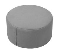 Coussin méditation Relaxdays, Yoga & Pleine Conscience, Coussin de Sol, Housse Amovible, 13 x 33 cm, zafu, Coton, Gris