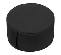 Coussin de méditation Relaxdays, Yoga, Pleine Conscience, Coussin de Sol, Housse Lavable, 13 x 33 cm, zafu, Coton, Noir