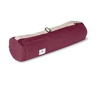 Coussin de méditation Rond de Bodhi Coussin de yoga 36 x 15 CM, Housse en coton lin Bordeaux Bordeaux, garnissage perles polystyrène EPS aux personnes allergiques, coussin Zafu Yoga