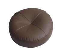 Coussin de méditation rond en peluche, tapis Yoga épais cuir PU, coussin siège sol for la à maison pour Méditation(Coffee,40x12cm)
