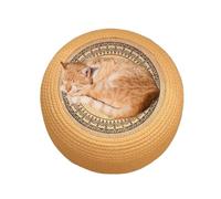 Coussin de méditation rond Tatami Coussin de sol - Coussin d'assise Boho Zen tissé à la main 40 cm | Coussin de yoga épais respirant pour salon de thé cheminée extérieure décoration de sol