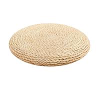 Coussin de Méditation Tapis de méditation Yoga, coussin tressé en paille, rond coton, remplissage queue chat, tissage, Tatami, rebord fenêtre, tapis sol, 30cm