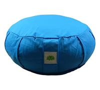 Coussin de Méditation Zafu Lotus 40 x 17 cm - Coussin Zen Yoga avec Balles d’Épeautre Biologiques - Assise Ergonomique et Confortable - Housse Lavable - Relaxation & Mindfulness