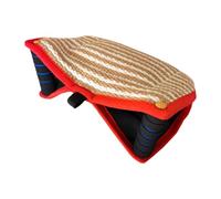 Coussin de Morsure pour Chien Coussin de Morsure Chien Jouet de Traction Chiot Entraînement Jute avec Poignées Douces Adapté Dressage Chiens Moyens, Rouge