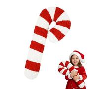 Coussin de Noël en forme de canne à sucre d'orge de 35 cm, coussin décoratif pour canapé, peluche douce en forme de canne à sucre d'orge pour décoration de Noël et de salon