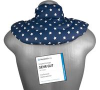 Coussin de nuque avec col montant - bleu étoilé - Coussin aux noyaux de cerises - Coussin épaules et cou - Coussin chauffant - chaud ou froid