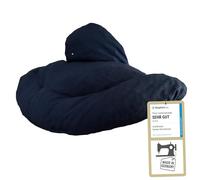 Coussin de nuque avec col montant - Bleu foncé - Coussin aux noyaux de cerises - Coussin épaules et cou - Bouillotte micro-ondes