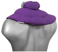 Coussin de nuque avec col montant - Pourpre - Coussin aux graines de colza - Coussin thermique pour micro-ondes