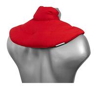 Coussin de nuque avec col montant - Rouge - Coton Bio - Coussin aux graines de lin - Coussin thermique pour micro-ondes
