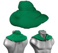 Coussin de nuque avec col montant - Vert - Bouillotte pour cervicales - Coussin aux graines de lin - Compresse chaude ou froide pour épaules et cou