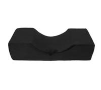 Coussin de nuque confortable en velours et mousse à mémoire de forme pour extensions de cils, idéal pour le maquillage et la greffe de cils. (Noir)