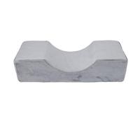Coussin de nuque confortable en velours et mousse à mémoire de forme pour extensions de cils, idéal pour le maquillage et la greffe de cils. (Gris)