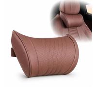 Coussin de Nuque de Voiture, Coussin Appuie Tete Voiture Ergonomique avec Mousse à Mémoire, Respirant, Amovible et Lavable, Universel Car Headrest Neck Pillow (Cognac)