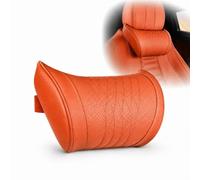 Coussin de Nuque de Voiture, Coussin Appuie Tete Voiture Ergonomique avec Mousse à Mémoire, Respirant, Amovible et Lavable, Universel Car Headrest Neck Pillow (Orange)