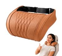 Coussin de Nuque de Voiture, Coussin Appuie Tete Voiture Ergonomique avec Mousse à Mémoire, Respirant, Amovible et Lavable, Universel Car Headrest Neck Pillow (Tan)