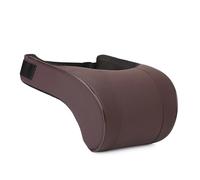 Coussin de nuque de voiture - Coussin d'appui-tête de voiture pour se détendre - En cuir synthétique - Avec ceinture dorsale à lent de haute densité - Soutien lombaire de voiture