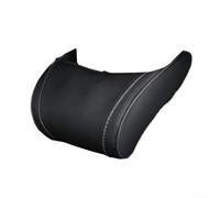 Coussin de nuque en cuir pour Tesla Model 3/X, support de siège de voiture en mousse à mémoire de forme, sangle réglable pour une utilisation en toutes saisons (blanc)