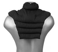 Coussin de nuque HWS Cou + épaules + dos - Noir - Tour de cou pour vertèbres cerivicales avec col montant et partie dorsale - noir - Coussin chaud aux graines de groseilles