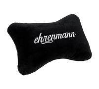 Coussin de nuque Noblechairs Ehrenmann Noir avec inscription blanche. Pour les modèles Epic/ICON/Hero. Durable et confortable, il aide à maintenir une position assise naturelle.