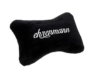 Coussin de nuque Noblechairs Ehrenmann Noir avec inscription blanche. Pour les modèles Epic/ICON/Hero. Durable et confortable, il aide à maintenir une position assise naturelle.