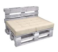 Beautissu Coussin Assise Euro Palette 120x80 cm ECO Elements - 1x Confortable Coussin Pliable Nature - Banquette Coussin Lounge Extérieur & Intérieur Coussin d'assise pour Jardin Canape