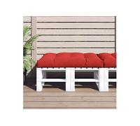Coussin de palette rouge 120x80x12 cm tissu