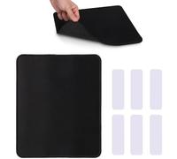 Coussin de Pédale de Machine à Coudre 26 x 21 cm, avec 6 Attaches Adhésives Tapis Pied Machine Coudre Noir Tapis Pied Caoutchouc Antidérapant pour Machine à Coudre Accessoires pour Femmes Cadeau