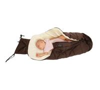 Coussin de pied Fluffy, taille universelle, landau, imperméable, avec fermeture à glissière, Farben:brunir