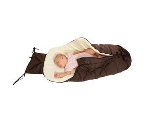 Coussin de pied Fluffy, taille universelle, landau, imperméable, avec fermeture à glissière, Farben:brunir