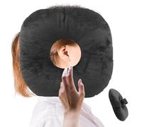 Coussin de piercing avec trou : coussin donut pour l'oreille contre les douleurs d'oreille avec bande élastique solide, anneau de sommeil en relief oreiller pour les personnes dormant sur le côté pour