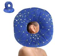 Coussin de Piercing avec Trou, Oreiller avec Trou, Soulage Douleur des Oreilles, Convient pour Dormir sur Le Côté Arrière du Trou d'oreille, Chambre à Coucher, Aide au Sommeil, Modèle Blue Star