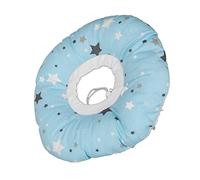 Coussin de piercing en forme de beignet, motif étoiles bleu clair, coussin de pression d'oreille pour les personnes dormant sur le côté