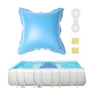 Coussin de piscine d'hiver, 1,2 x 1,2 m, coussin d'air de piscine d'hiver avec une corde froide de 14,7 m, oreillers gonflables pour piscines gonflables, égaliseur de glace pour couvertures de piscine