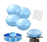 Coussin de Piscine d'hiver de 44 Pieds, Coussins d'hiver pour Piscine, Coussin d'air pour Piscine, avec Cordes de 3 m, 120 x 120 cm pour la Couverture d'hiver de la Piscine (4PC Bleu)