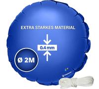 Coussin de piscine rond XXL Ø 2 m avec corde de fixation de 6 m et kit de réparation Coussin d'air pour couverture de piscine Accessoire parfait pour la couverture de toit en hiver et par