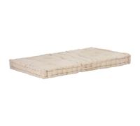 Coussin de Plancher de Palette Coton 120x80x10 cm Beige Jardin Canapé vidaXL