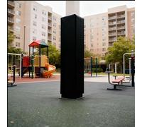 Coussin de Poteau Cerceau Basket-Ball, Coussin Protection Anti-Collision for poteaux 90 à 180cm, enveloppe sous-Sol Autour la Colonne(Black,120CM-12.5X12.5CM)