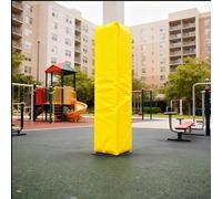Coussin de Poteau Cerceau Basket-Ball, Coussin Protection Anti-Collision for poteaux 90 à 180cm, enveloppe sous-Sol Autour la Colonne(Yellow,150CM-12.5X12.5CM)