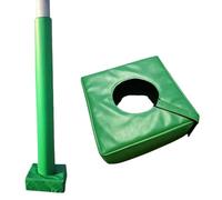 Coussin De Poteau De Basket-Ball 10 X 10 X 4, Base De Protection Enveloppante pour Poteaux Ronds De 4 À 8", Revêtement De Protection Antichoc Robuste De 4"(1 PC Green,Inner Diameter 5 inch)