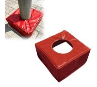 Coussin De Poteau De Basket-Ball 12x12x6, Base Épaisse pour Poteaux Ronds De 4 À 8 Pouces, Protection De Sécurité en Mousse PU pour Paniers De Basket-Ball(5 PCS Red,Inner Diameter 7 inch)