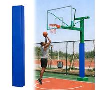 Coussin De Poteau De Basket-Ball Carré De 71 Pouces, Protection Enveloppante pour Poteau, Protection De Sécurité en Mousse sur 4 Côtés pour Poteaux Basket, sous-Sol(Dark Blue,1PC Diameter 7 x7 inch)