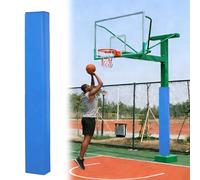 Coussin De Poteau De Basket-Ball Carré De 71 Pouces, Protection Enveloppante pour Poteau, Protection De Sécurité en Mousse sur 4 Côtés pour Poteaux Basket, sous-Sol(Blue,1PC Diameter 6x6 inch)